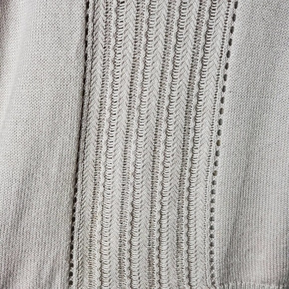 Lucky Brand Split Back Layered Sweater Beige Size Small - Picture 6 of 14